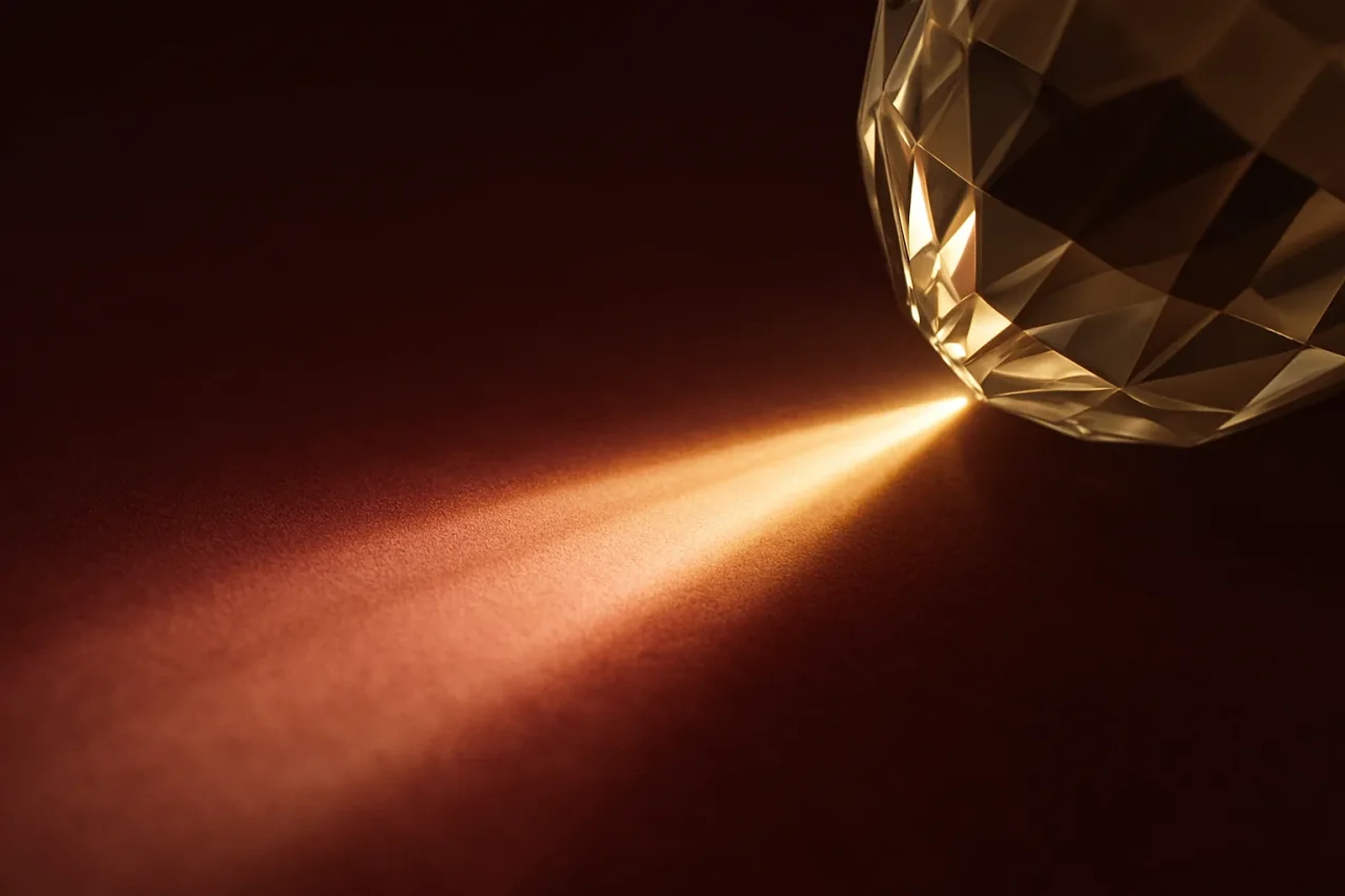 Composição abstrata de luz em tons dourados