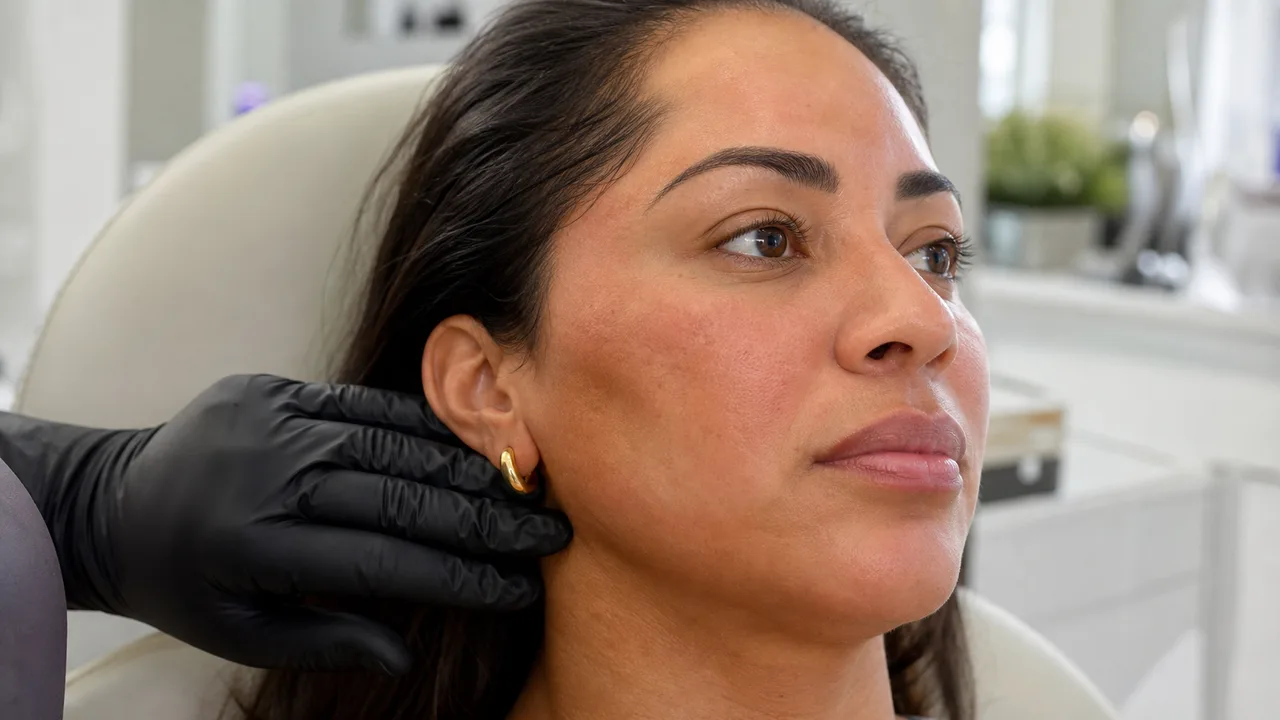 Avaliação de pele de fototipo alto com eritema leve após resurfacing