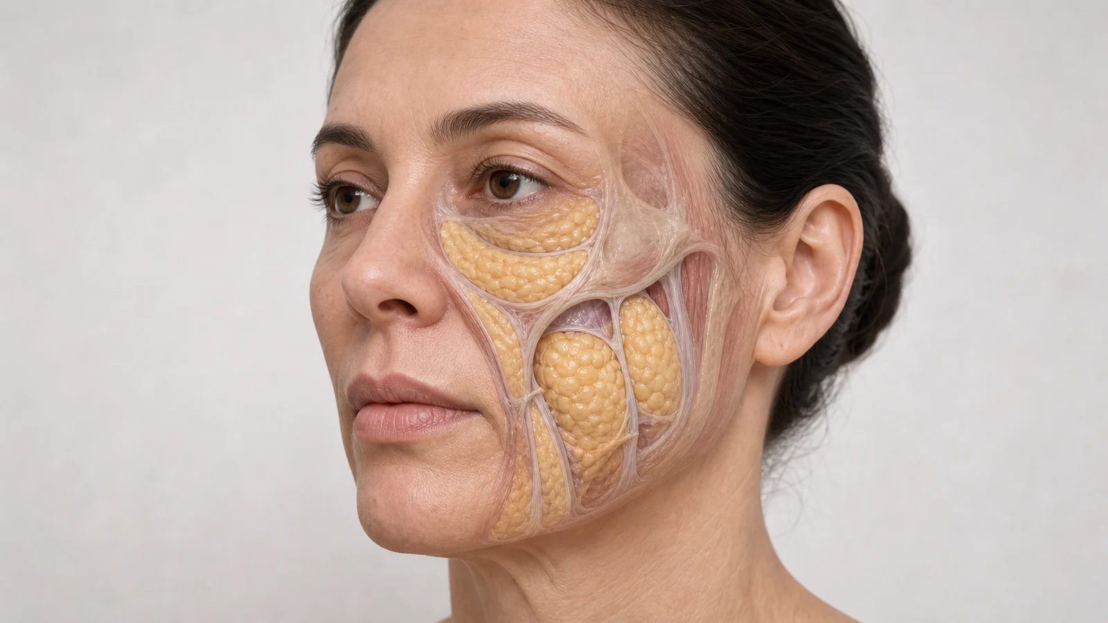 Compartimentos de gordura facial e planos de suporte envolvidos na deflação após perda ponderal rápida