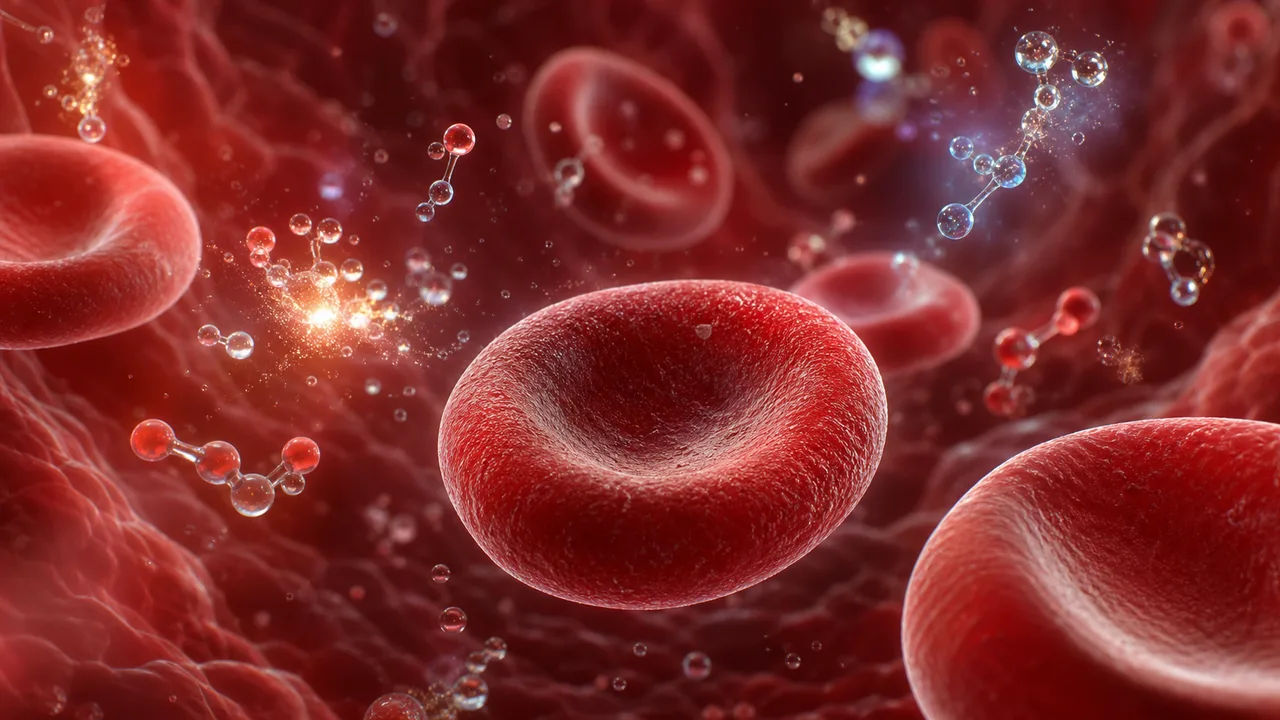 Representação biomédica de hemácias sob sinal oxidativo controlado